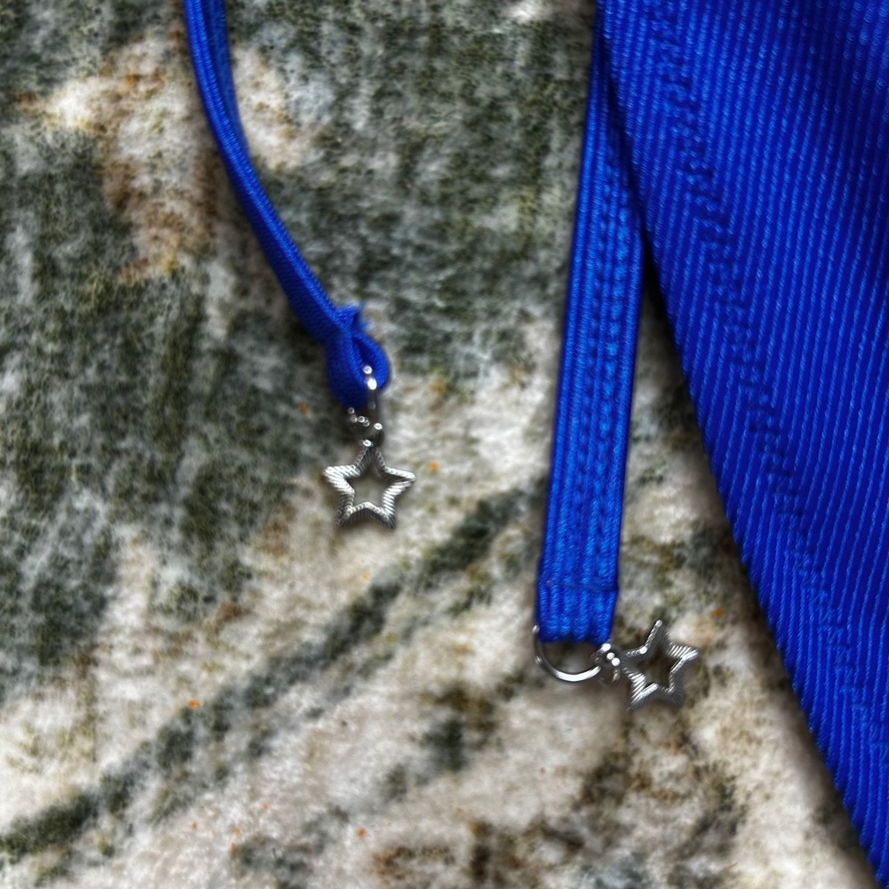 Wild fable royal blue star charm adjustable highleg lowrise cheeky bikini small - Picture 3 of 3